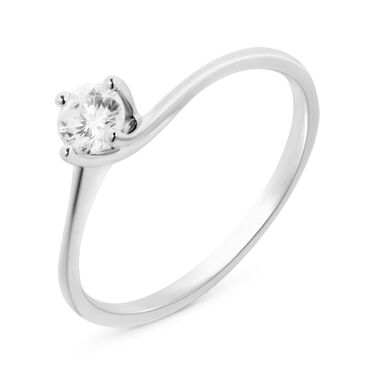 Anello Solitario Firmamenti Oro Bianco Diamante
