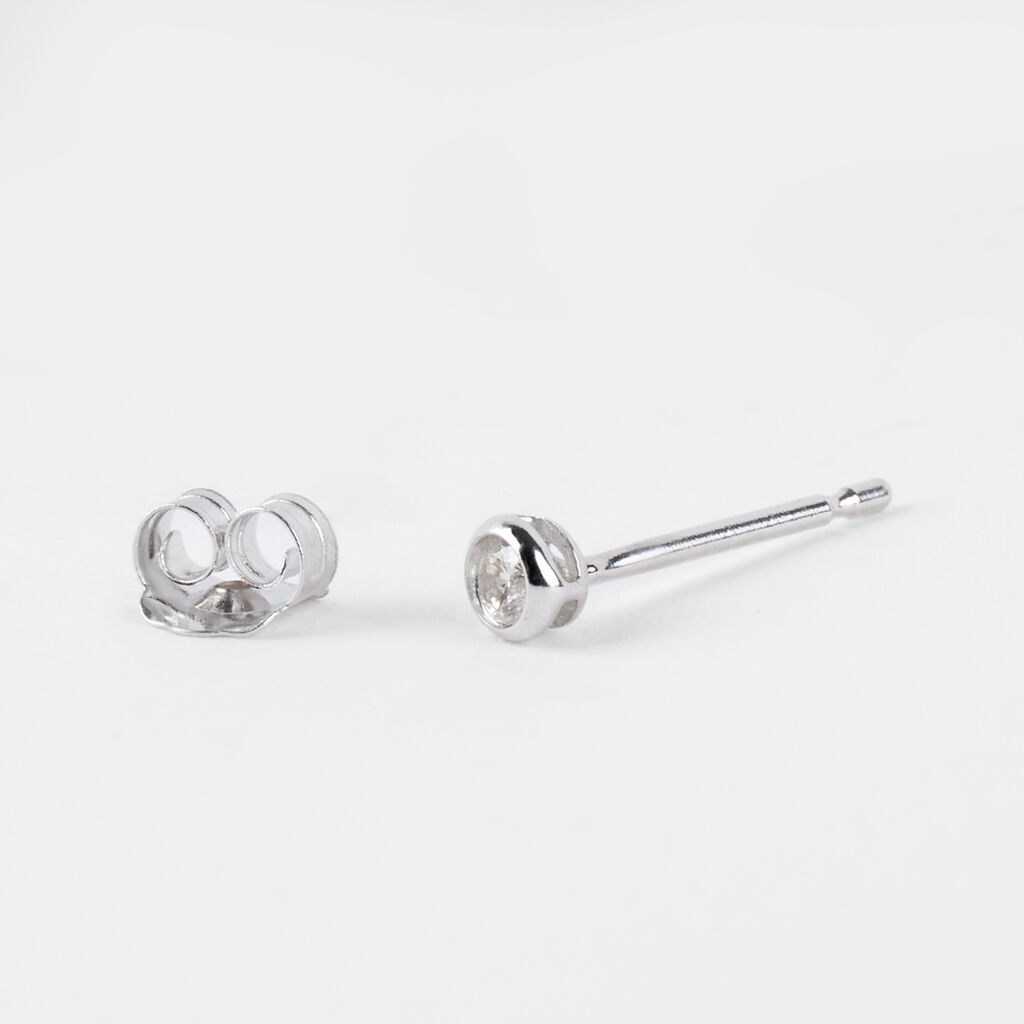 Orecchini Lobo Punto Luce Grace Oro Bianco Diamante - Orecchini a Lobo Donna | Stroili