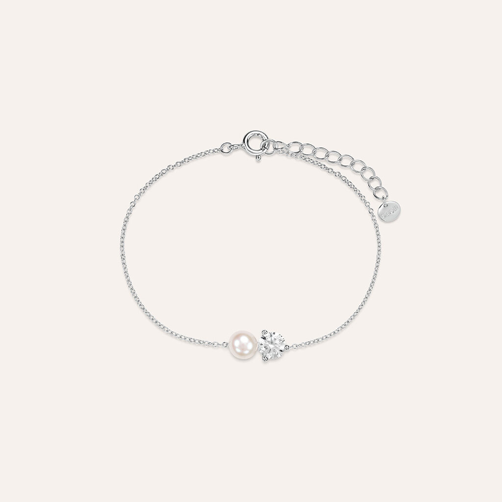 Bracciale Silver Pearls Argento Rodiato Perla sintetica Cubic Zirconia - Bracciali Donna | Stroili