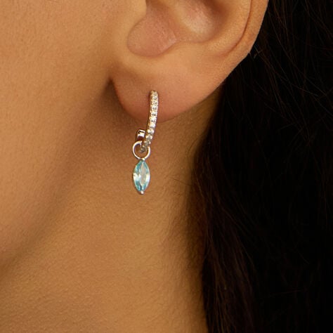 Charm per Orecchini a Cerchio Silver Rainbow Argento Rodiato Cubic Zirconia - Orecchini Componibili Donna | Stroili