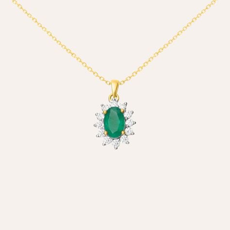 Collana Charlotte Oro Giallo Smeraldo Diamante - Collane Donna | Stroili