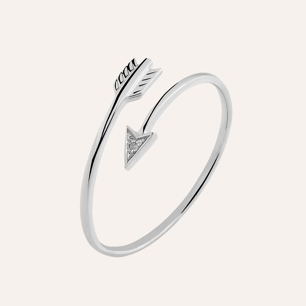 Anello Fantasia Sophia Oro Bianco Diamante