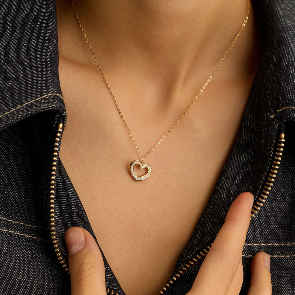 Collana Christelle Oro Giallo Cristallo