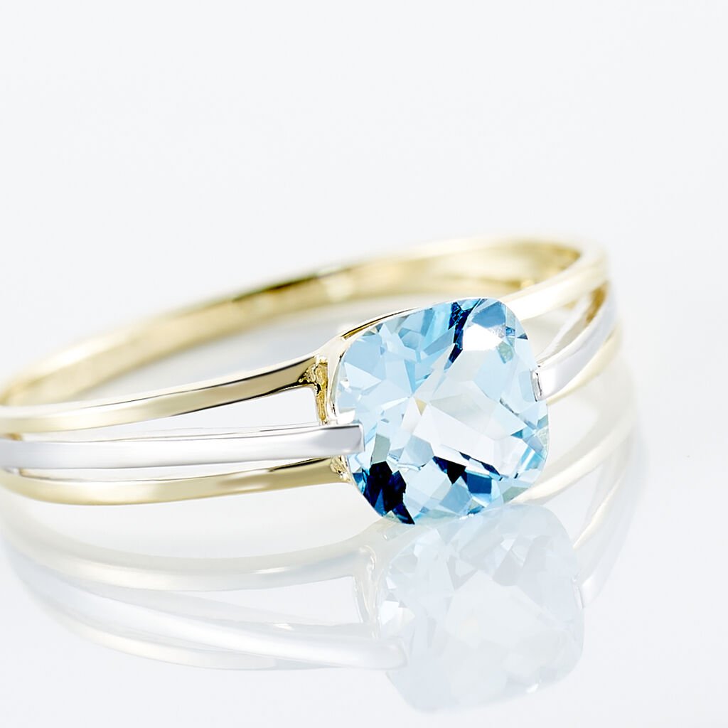 Anello Solitario Amélie Oro Bicolore Topazio - Anelli con Pietre Donna | Stroili