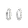 Orecchini A Cerchio Toujours Oro Bianco Cubic Zirconia