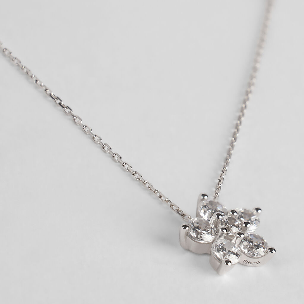 Collana Claire Oro Bianco Cubic Zirconia - Collane Donna | Stroili