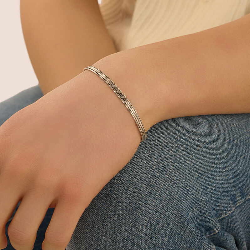 Bracciale Catena Gentleman Argento Rodiato - Bracciali Uomo | Stroili