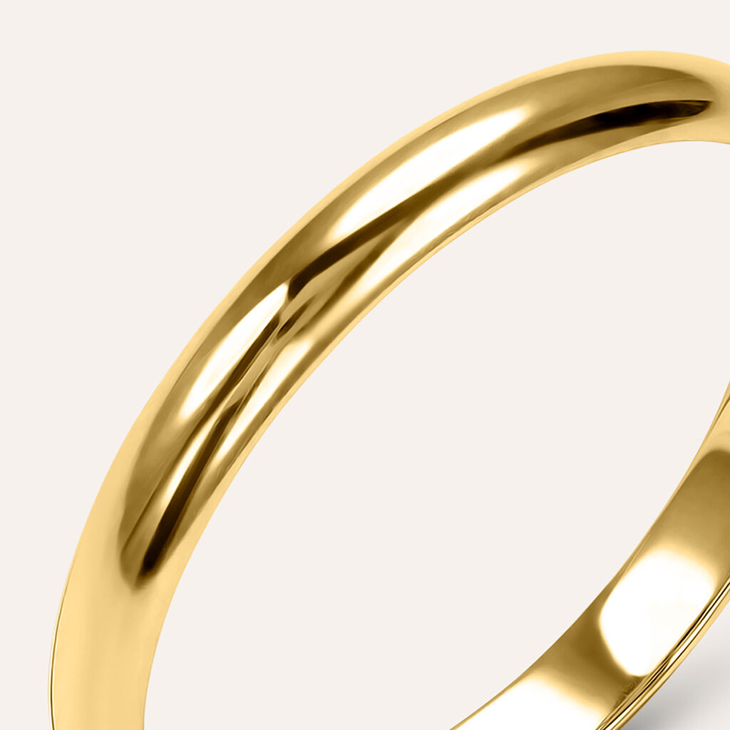 Fede Classica Leggera 2.5 mm Oro Giallo - Anelli con Incisione Unisex | Stroili
