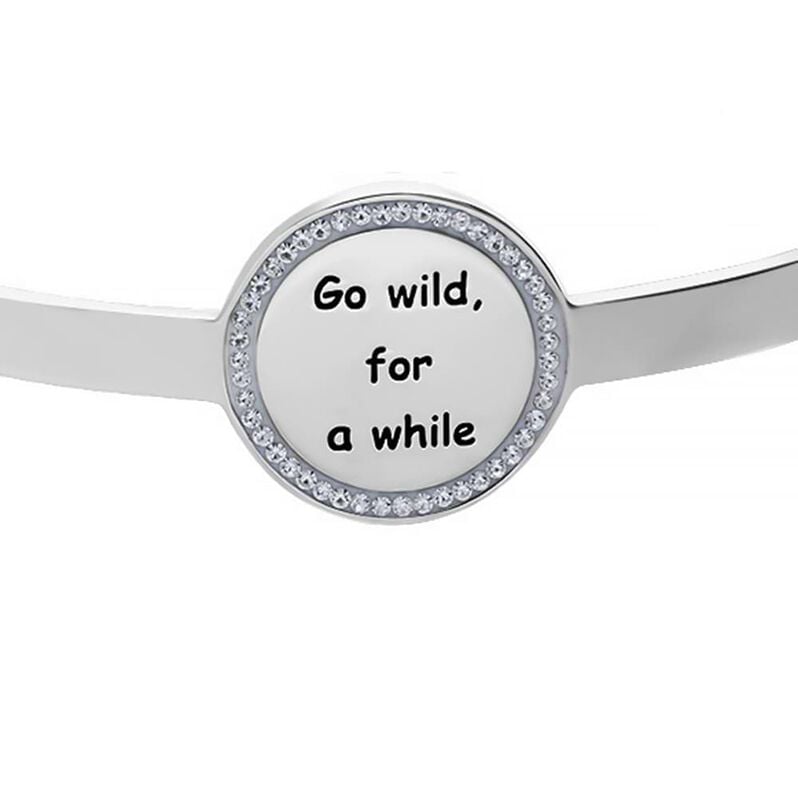 Bangle Go wild for a while a forma di cuore in acciaio e strass - Bracciali Donna | Stroili