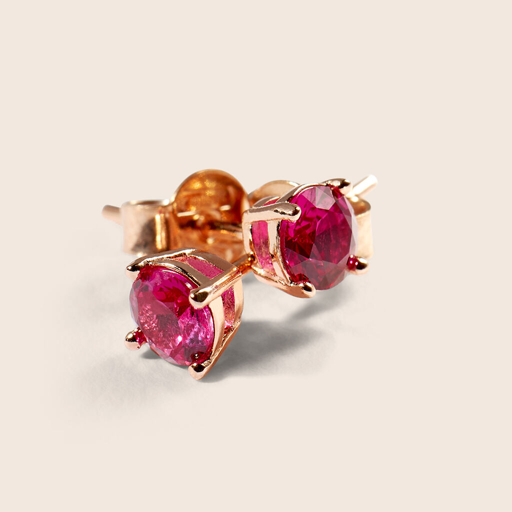 Orecchini Lobo Punto Luce Silver Rainbow Argento Rosa Cubic Zirconia - Orecchini a Lobo Donna | Stroili