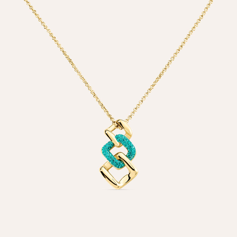 Collana Aura Acciaio Dorato Cristallo - Collane Donna | Stroili