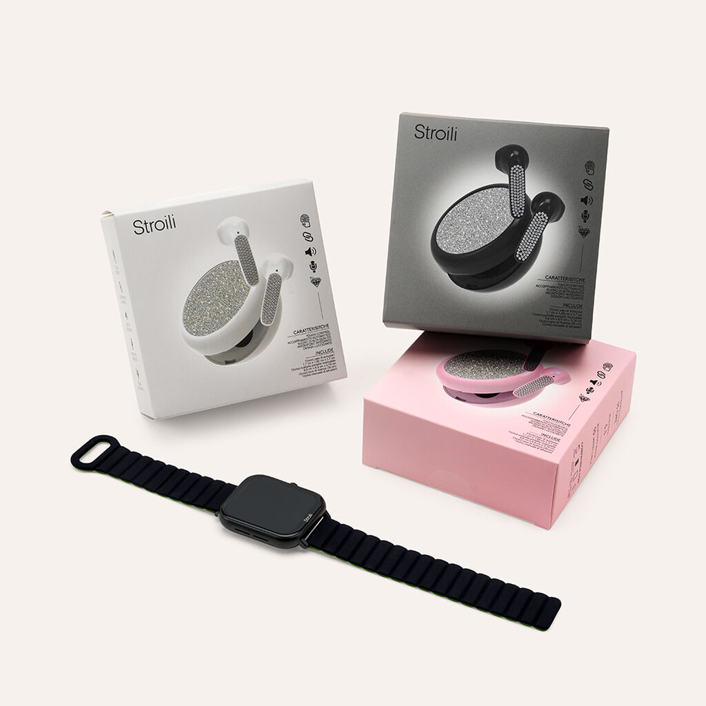 Cuffie Bluetooth Bianche compatibili con Stroili Smartwatch Band e Square 