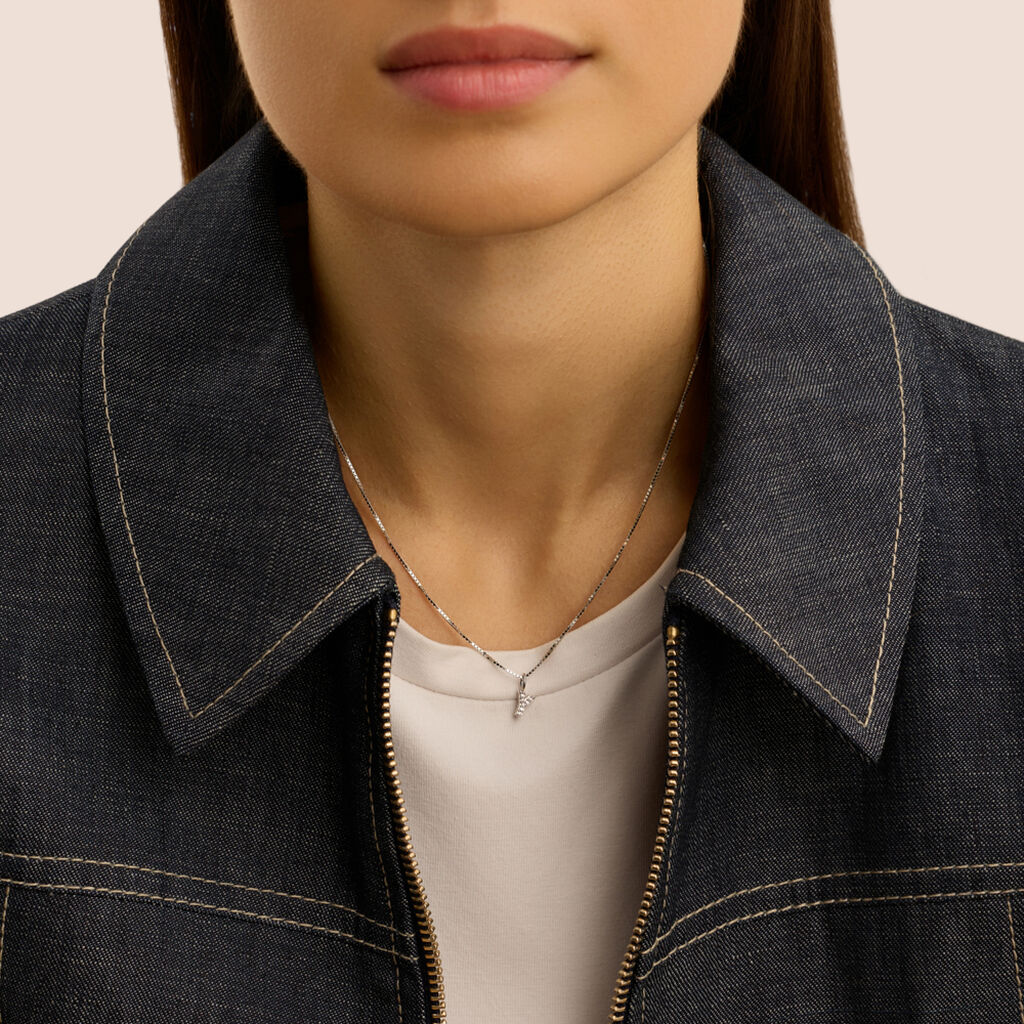 Pendente Love Beats Argento Rodiato Cubic Zirconia