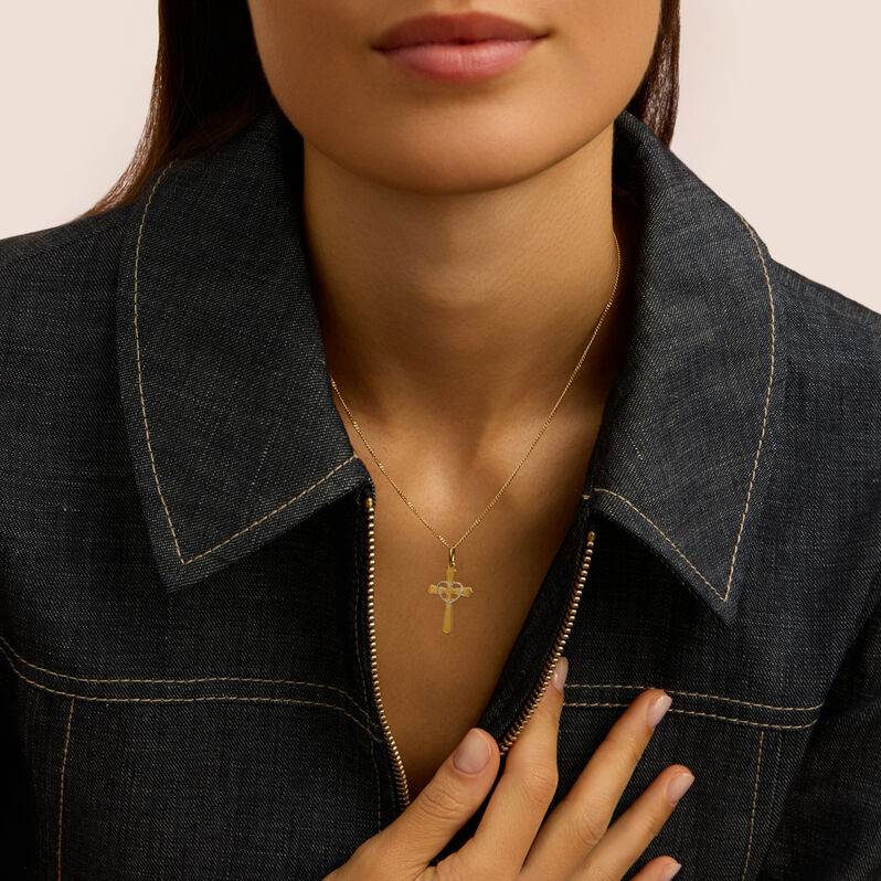 Pendente Holy Oro Bicolore - Ciondoli con Incisione Donna | Stroili