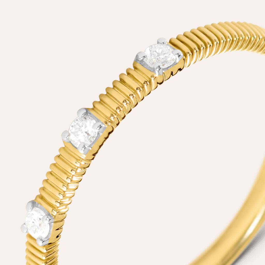 Anello Fantasia Sophia Oro Giallo Diamante