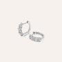Orecchini A Cerchio Diamotion Oro Bianco Diamante