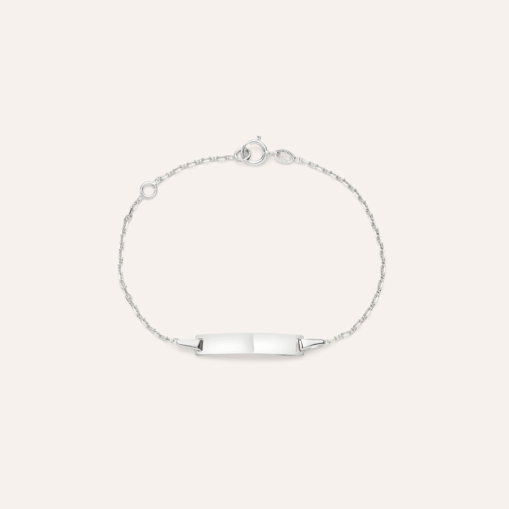 Bracciale Con Targhetta Holy Oro Bianco