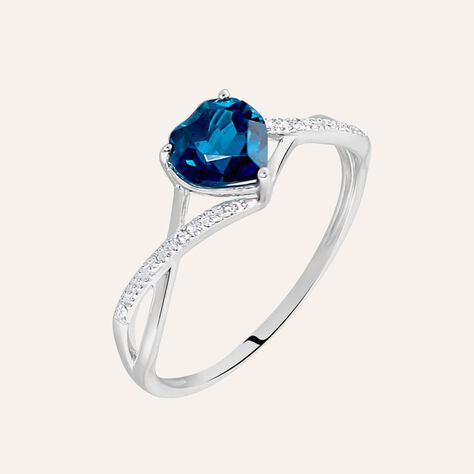Anello Amélie Oro Bianco Topazio Cubic Zirconia - Anelli con Pietre Donna | Stroili