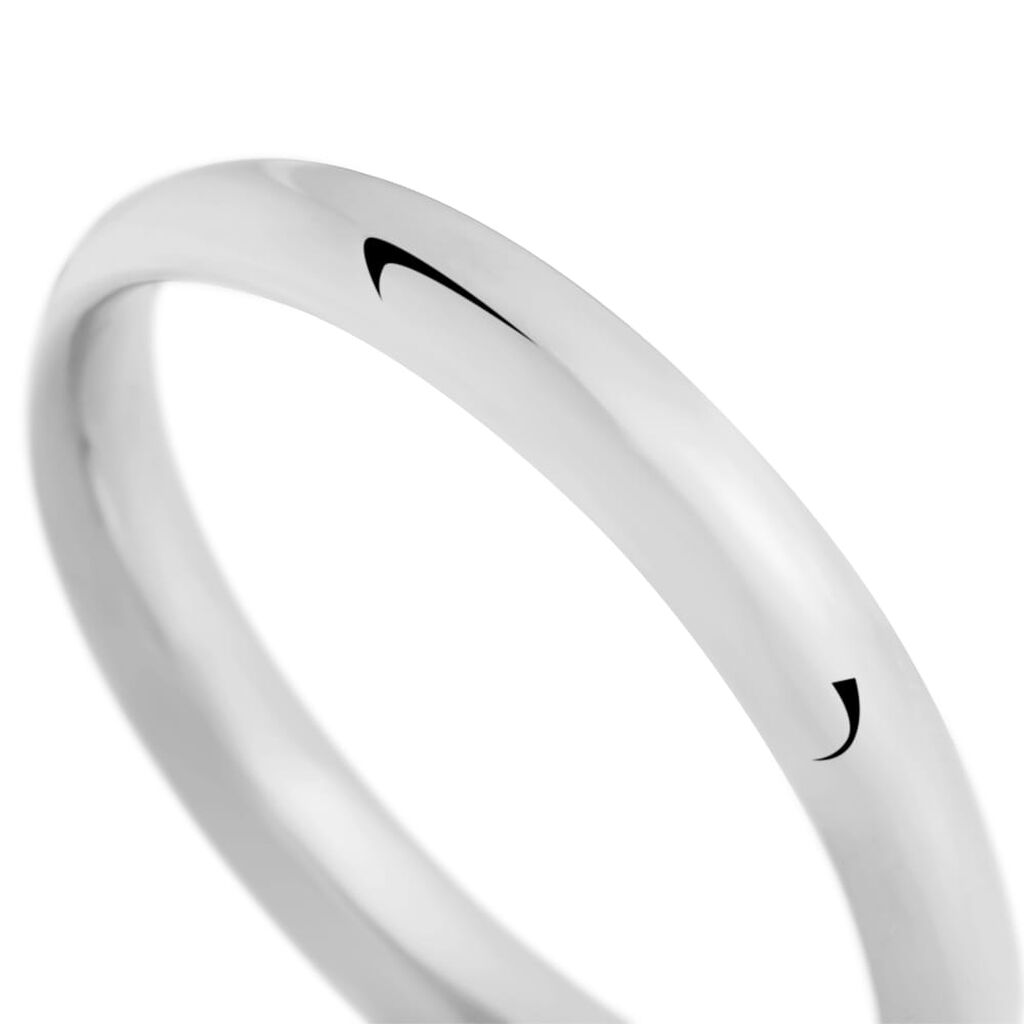 Fede Comoda Leggera 3.5 mm Oro Bianco - Anelli con Incisione Unisex | Stroili
