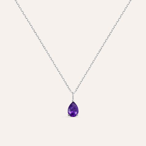 Collana Punto Luce Amélie Oro Bianco Ametista - Collane Punto Luce Donna | Stroili