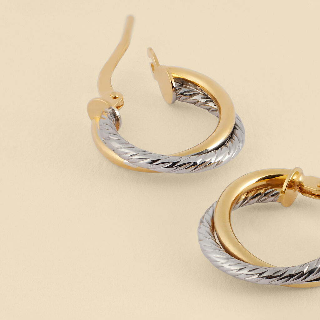 Orecchini A Cerchio Toujours Oro Bicolore