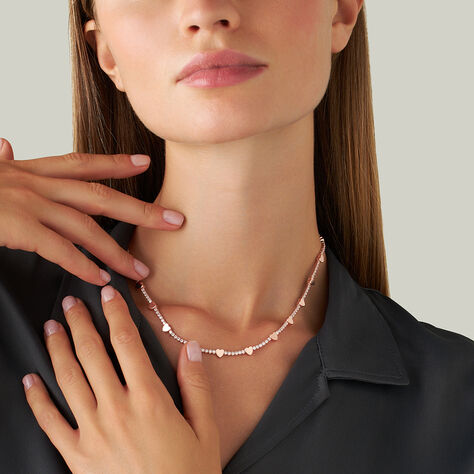Collana Romantic Shine Ottone Rosa Cristallo - Collane Choker Donna | Stroili