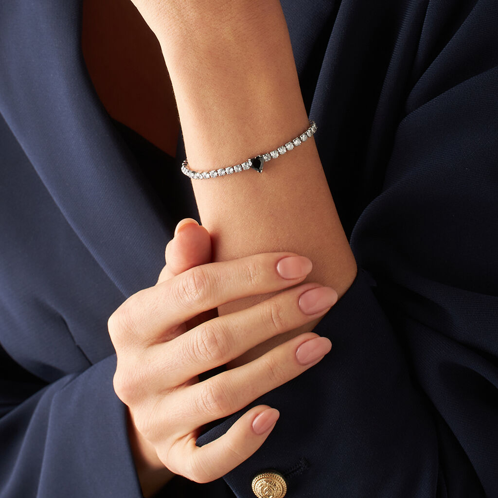 Bracciale Tennis Lady Chic Acciaio Cristallo - Bracciali Tennis Donna | Stroili