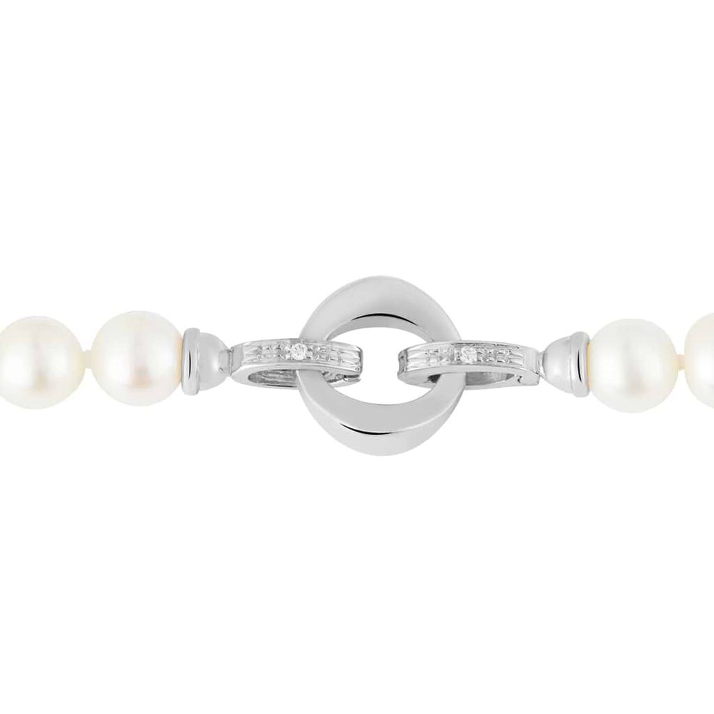 Collana Gold Pearls Oro Bianco Perla D'Acqua Dolce Diamante - Collane Donna | Stroili