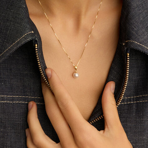 Collana Gabrielle Oro Giallo Perla D'Acqua Dolce - Collane Donna | Stroili