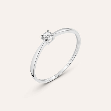 Anello Solitario Claire Oro Bianco Cubic Zirconia - Anelli con Pietre Donna | Stroili