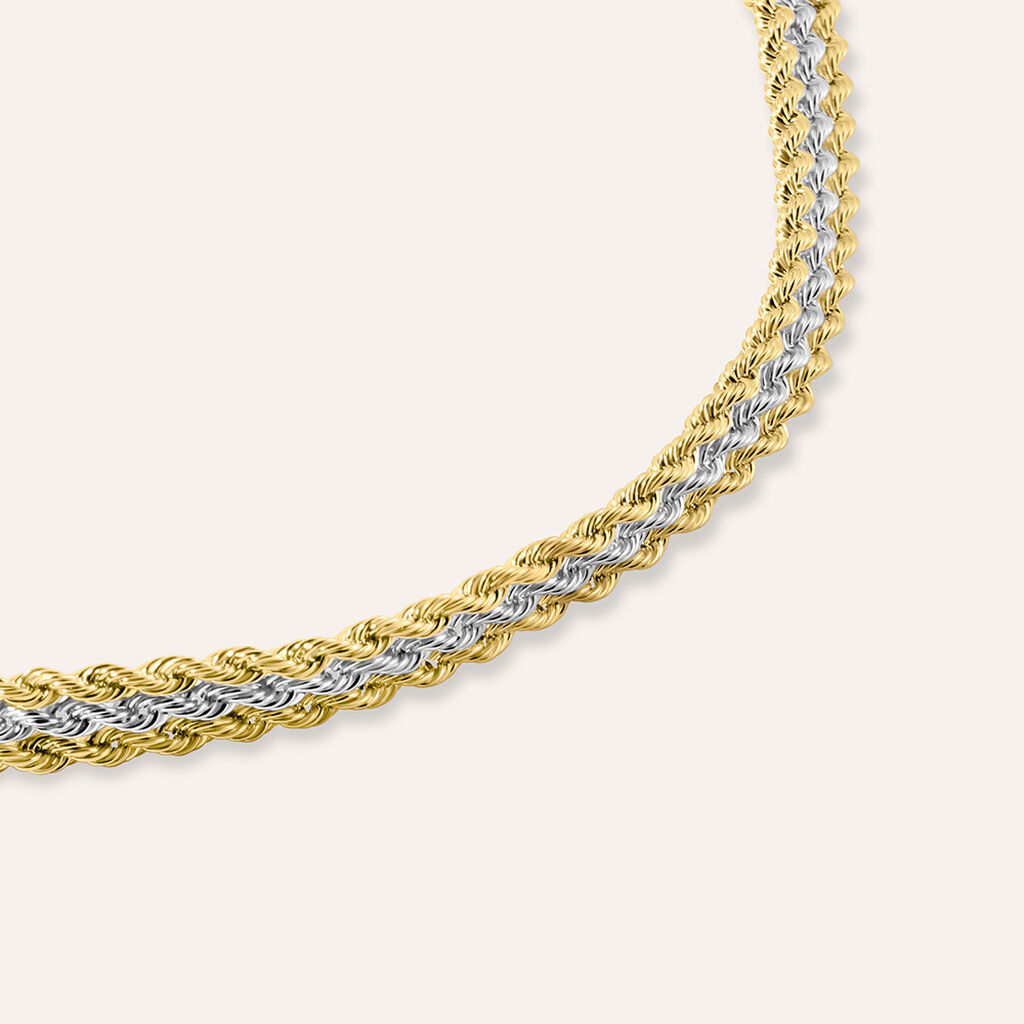 Bracciale Catena Colette Oro Bicolore Giallo / Bianco