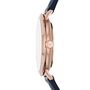 Orologio solo tempo Emporio Armani cinturino in pelle blu cassa acciaio oro rosa