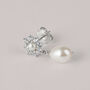 Orecchini Lobo Silver Pearls Argento Rodiato Perla sintetica Cubic Zirconia