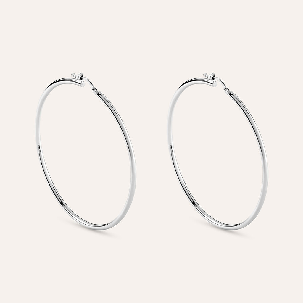 Orecchini A Cerchio Toujours Oro Bianco