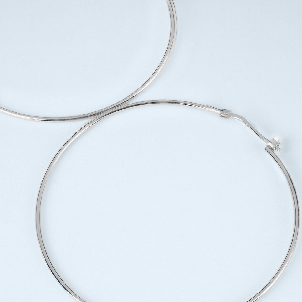 Orecchini A Cerchio Silver Collection Argento Rodiato