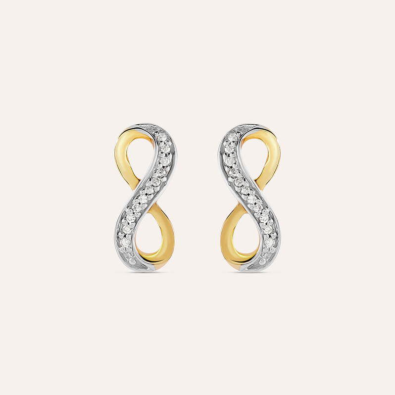 Orecchini Lobo Sophia Oro Giallo Diamante - Orecchini a Lobo Donna | Stroili