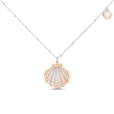 Collana Aura Acciaio Bicolore Bianco / Rosa