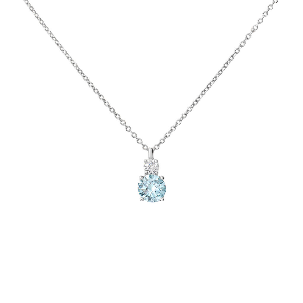 Collana Doppio Punto Luce Diamade Oro Bianco Diamante Lab-Grown