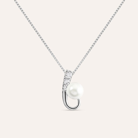 Collana Silver Pearls Argento Rodiato Perla sintentica Cubic Zirconia - Gioielli Donna | Stroili