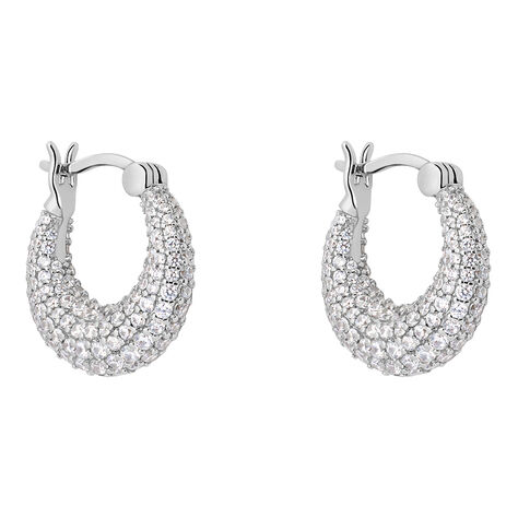 Orecchini A Cerchio Silver Shine Argento Rodiato Cubic Zirconia - Orecchini a Cerchio Donna | Stroili