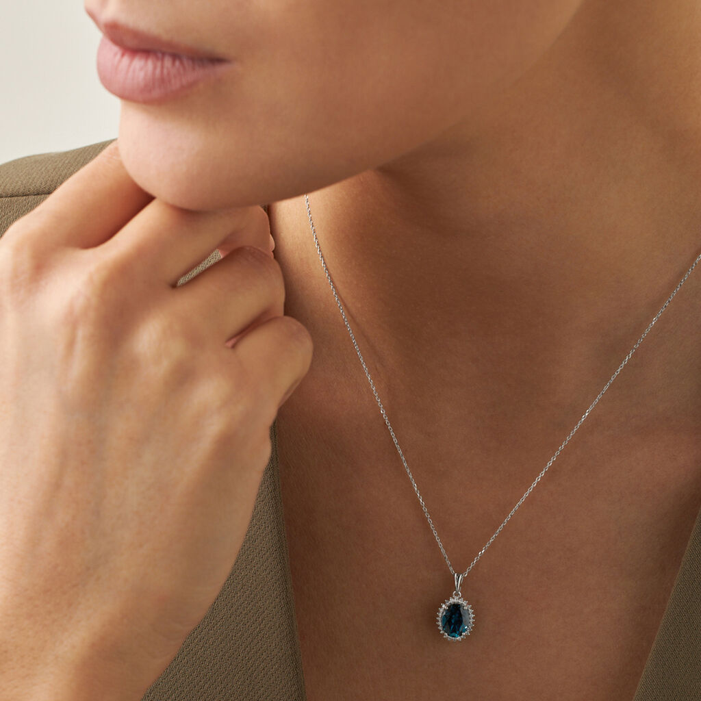 Collana Amélie Oro Bianco Topazio Cubic Zirconia - Collane Donna | Stroili