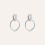 Orecchini A Cerchio Desideria Argento Nobile Rodiato Cubic Zirconia