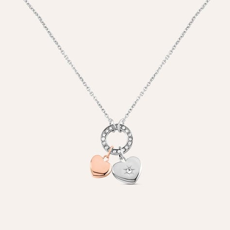 Collana Lady Chic Acciaio Bicolore Bianco / Rosa Cristallo - Collane Donna | Stroili
