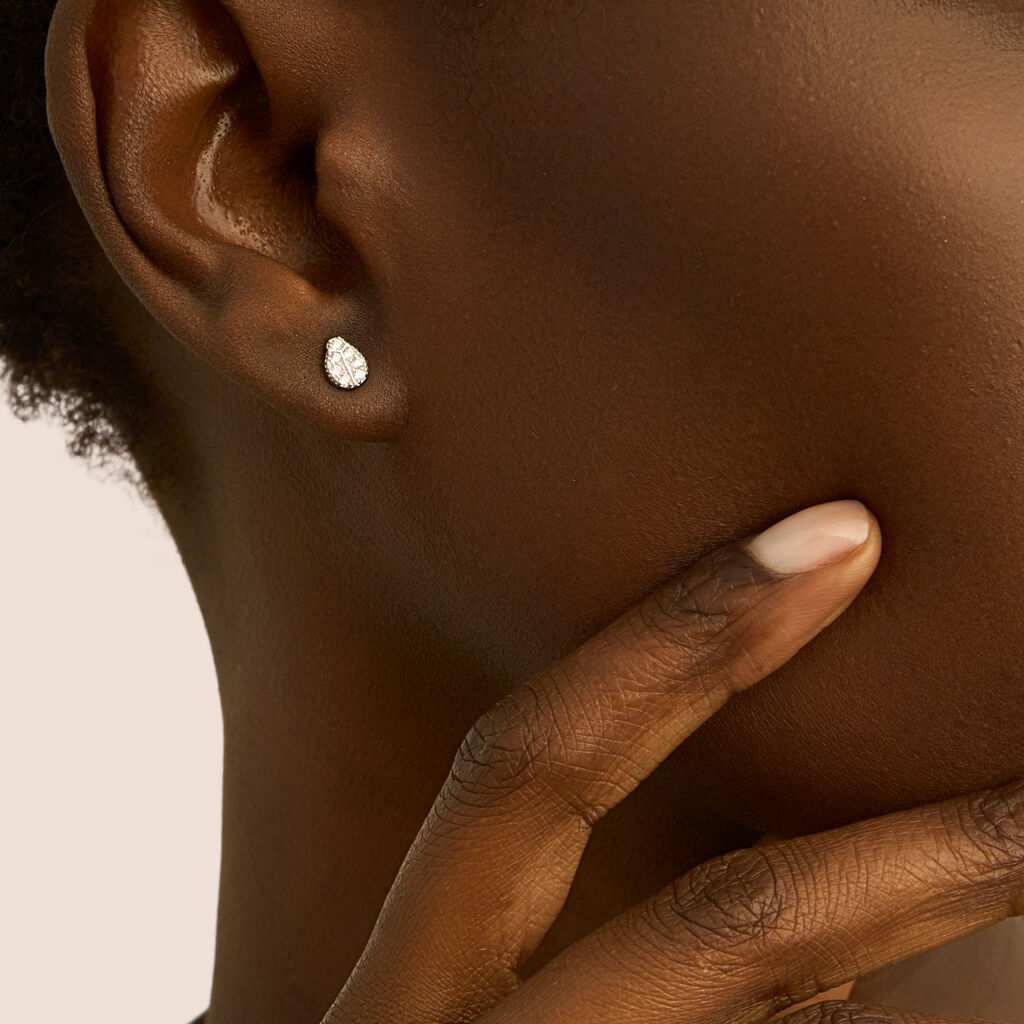 Orecchini Lobo Silver Moments Argento Rodiato Cubic Zirconia