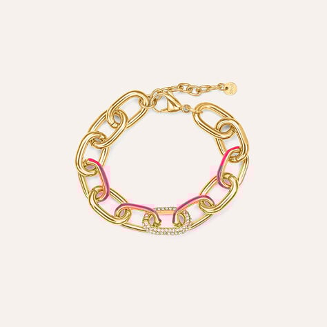 Bracciale Catena Lady Sweet Acciaio Dorato Cristallo - Bracciali Donna | Stroili