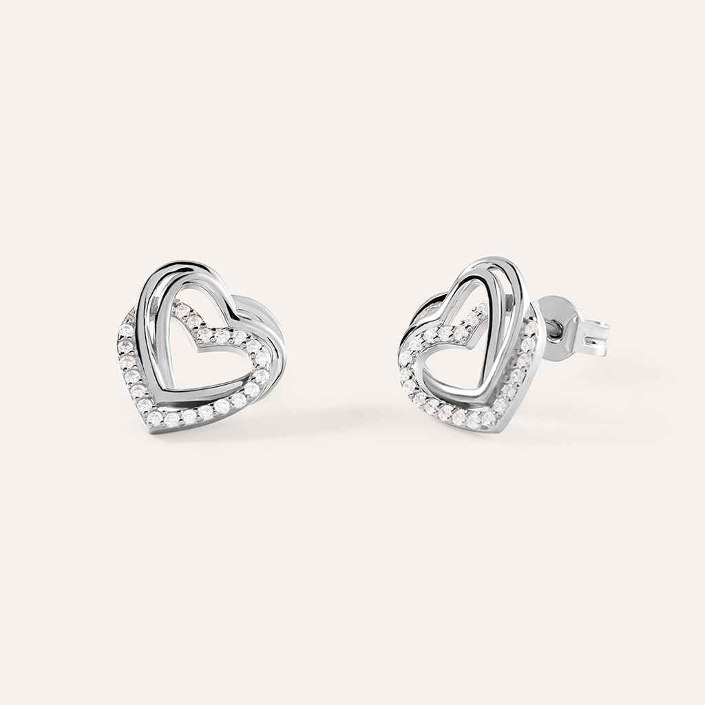 Orecchini Lobo Silver Shine Argento Rodiato Cubic Zirconia