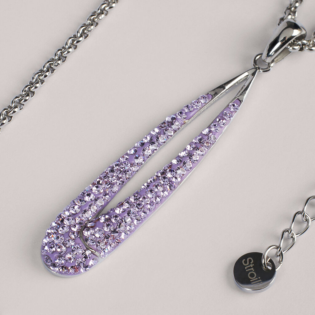 Collana Aura Acciaio Cristallo