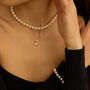 Collana Gabrielle Oro Bianco Perla Akoya