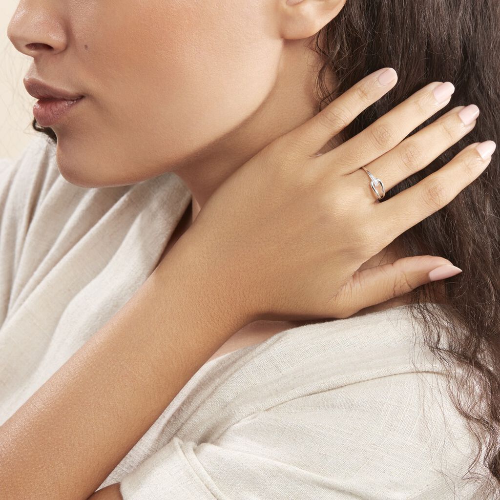 Anello Fantasia Sophia Oro Bianco Diamante