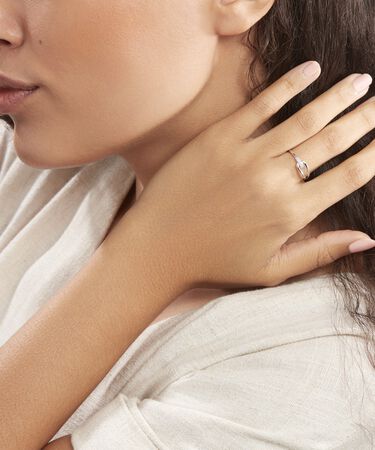 Anello Fantasia Sophia Oro Bianco Diamante